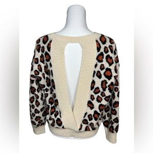 SHEIN - White Leopard Print Sweater